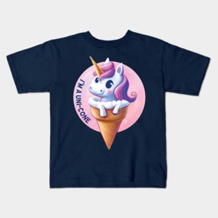 Unicorn Unicone Ice Cream Kids T-Shirt